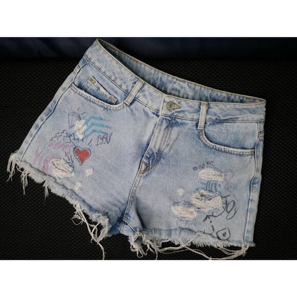 Womens‎ KOAJ DENIM WORLD Jean Shorts Size 28 - Picture 1 of 3